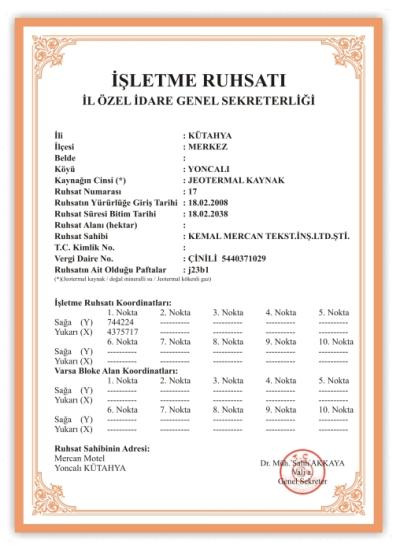 İşletme ruhsatı